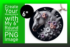 Elegant Car Coaster Round PNG Design , Horse Product Image 1