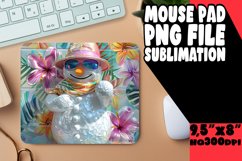 Winter Holiday Snowman Mouse Pad - Seasonal Bliss Product Image 1
