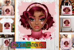 Sweet TSHIRT Gift Ideas PNG, Afro Girl Product Image 1