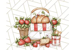 Cottagecore Strawberry Kitchen PNG Clipart, Retro Fruit Png Product Image 2