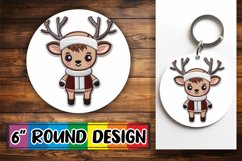 Magical Winter Embroidered Round Sublimation Art Product Image 1