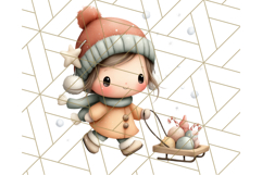 Cozy Cookie Village Clipart, Gingerbread Holiday PNG Product Image 2