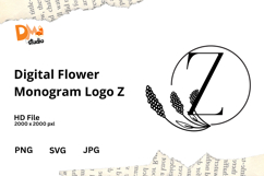 Digital Flower Monogram Logo Product Image 1