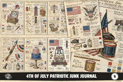 4th of July Junk Journal Pages Product Image 1