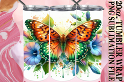 Radiant Mornings 20oz tumbler wrap, Butterfly Product Image 1