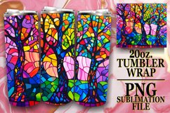 20oz Tumbler Sublimation: Colorful Stained Glass Product Image 1