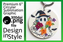 Charming Round Design Keychain PNG , Halloween Product Image 1