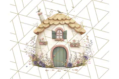 Whimsical Cottagecore Cottage PNG Clipart, Fairy House Png Product Image 2
