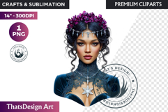 Fantasy Boreal Winter Girl Warrior &amp; Ice Queen Clipart Product Image 1