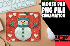 Vibrant Desk Mat Sublimation PNG, Snowman Product Image 1