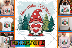 Unique Sublimation TSHIRT PNG, Holiday Gnome Product Image 1