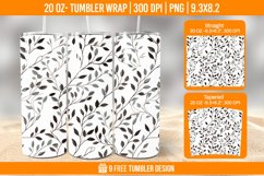 Leaf Tumbler Wrap Designs, Sublimation Wrap Product Image 1