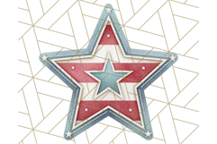 Patriotic Star Clipart PNG, Stars 4th of July PNG Graphic Product Image 2