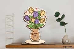 Mother&#039;s Day Pop Up Card Laser Cut | Glowforge | SVG Product Image 4