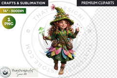 Spring Blossom Gnomes Cliparts Fantasy graphics scrapbooking Product Image 1