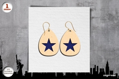 Patriotic Earrings Laser Cut Bundle | Jewerly | SVG Product Image 24