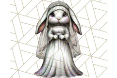 Halloween Bunny Clipart, Cute Bunnies in Costumes PNG Product Image 2