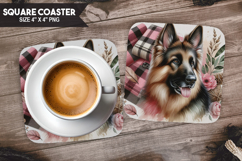 Cute Dogs Square Coaster PNG Bundle, Pet Coaster Design Product Image 11