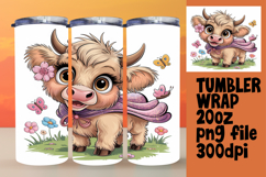 CUSTOM 20oz Tumbler Template for Gifts , Cute Cow Product Image 1
