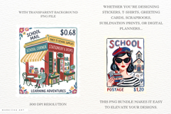School Postage Stamps Clipart Product Image 2