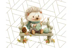 Acorn Village Clipart PNG, Fall Animal Png Product Image 2