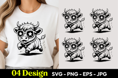 Heart Eyes Cow SVG PNG Product Image 1