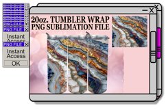 Mosaic Majesty: Gold Pattern Tumbler Wrap 20oz Product Image 1