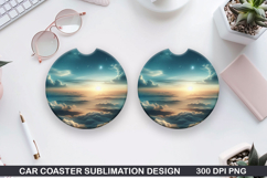 Car Coaster Sublimation| Coaster PNG Design Product Image 1