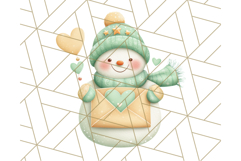 Pastel Snowman Clipart PNG, Cute Soft Winter Graphics Product Image 2