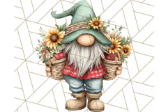 Farmer Gnome Clipart, Cute Farm Gnomes PNG Illustrations Product Image 2