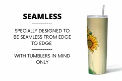 Sunflowers Tumbler Sublimation | 20 oz | Taper | Straight Product Image 2