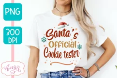 Santa's official cookie tester PNG, Christmas sublimation Product Image 4