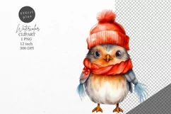 Christmas clipart, Robin clipart, Winter clipart Product Image 1