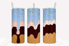 Aqua Vanilla 20oz Skinny Tumbler Sublimation Product Image 1