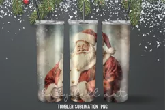 Retro Christmas Tumbler Wrap Sublimation Designs | Tumbler Product Image 2