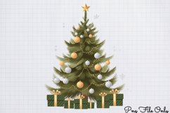 Winter Christmas Tree Sublimation PNG Product Image 1