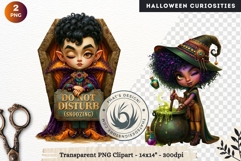 Surreal Halloween Character Cliparts Spooky Curiosities Product Image 1