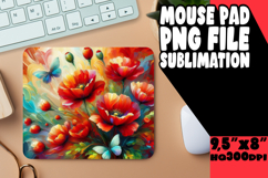 Cozy MOUSE MAT Creative Sublimation, Flowers Product Image 1
