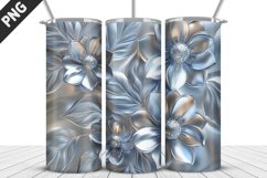 3D Flowers Tumbler Wrap | Sublimation Design | Tumble PNG Product Image 3