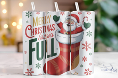Merry Christmas Shitter&#039;s Full Tumbler Wrap | Christmas Product Image 1