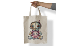Girl Doll Pigtails Stitched Halloween Voodoo PNG Product Image 7