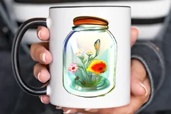 Watercolor Floral Jar PNG Clipart Product Image 3