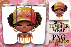 RADIANT SPIRITS 20oz TUMBLER WRAP, Black Woman Product Image 1