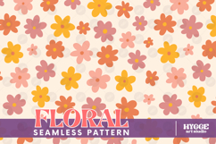 Retro Flowers Seamless Pattern Bundle Floral Png Sublimation Product Image 2
