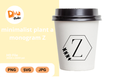Minimalist Plant Monogram Product Image 1