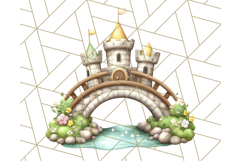 Princess Castle Clipart PNG, Enchanted Garden Artwork Product Image 2