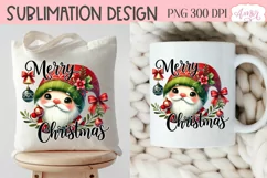 Merry Christmas PNG sublimation | Christmas gnome shirt PNG Product Image 3