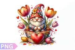 Spring Gnome Clipart - Gnome sublimation PNG Design Product Image 1