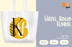 Hazel Boho Floral Monogram Product Image 1