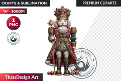 Traditional Christmas Clipart PNG, xmas sublimation, santa Product Image 1